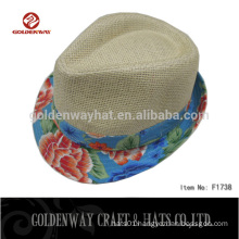 Beautiful Women Paper Straw Fedora hat